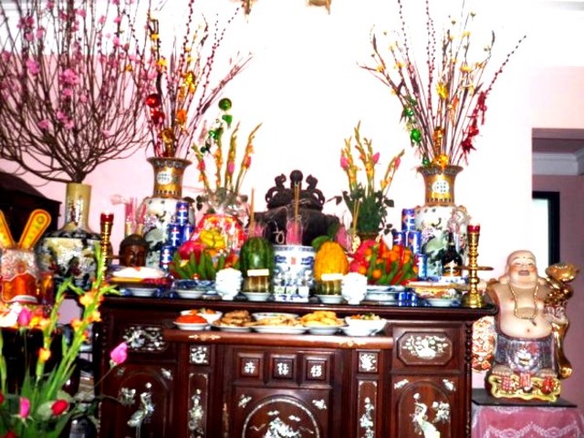 Nguyên tắc bài trí bàn thờ hợp phong thủy đón Tết (P3) trang trí bàn thờ